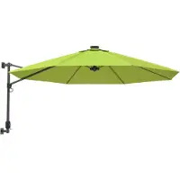 Syfax Sombrilla de pared verde manzana 290 cm