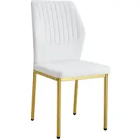 STILVORA , juego de 4 sillas de comedor con respaldo de poliuretano y diseño vertical, patas de metal, ideal para comedor y salón. Silla de comedor