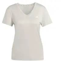 Adidas - Women's Workout Essentials V-Neck T-Shirt - Camiseta funcional size XS, beige/gris