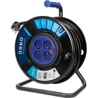 ORNO Cilindro de extensión con cable, 4 enchufes, 3x1,5, 50 metros. Modelo: OR-AE-13292/50M