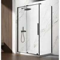 Gelco SPIRIT BLACK. Cabina de ducha rectangular, 1500x900 mm, versión izquierda/derecha