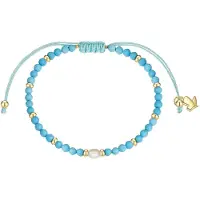 Glanzstücke Pulsera azul claro / dorado