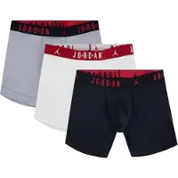 Jordan Calzoncillo boxer 'FLIGHT Cotton Core Boxer Briefs' gris moteado / rojo / negro / blanco