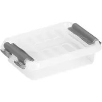 Sunware H6162002, caja de almacenamiento Q-line, 0,2 litros, transparente, 11,3 x 7,8 x 2,9 cm