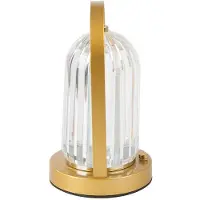 VERK 12310 Lámpara de mesa LED de 21 cm, dorada