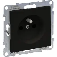 Legrand Enchufe de 2 polos + tierra - 16 A - 250 V - con bornes de conexión automáticos, color NEGRO, marca SUNO