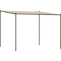 Syfax Cenador acero y tela beige 3x3 m 180 g/m²