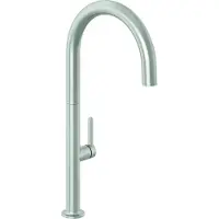 Kludi AUREA, grifo monomando para lavabo, con control lateral, acero inoxidable, níquel, 1 unidad.