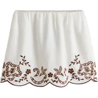 Next Falda marrón / blanco
