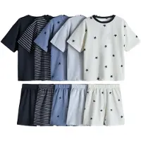 The Set Pijama crema / navy / azul real / azul pastel