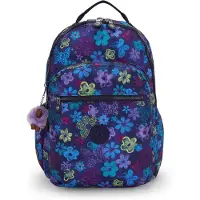 Kipling Mochila 'SEOUL' navy / azul claro / verde claro / lila