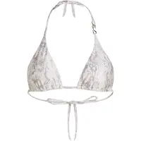 Karl Lagerfeld Top de bikini ' Triangel-Bikini-Oberteil ' gris / blanco