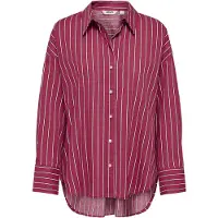 ONLY Blusa 'ONLOREGON' rojo oscuro / negro / blanco