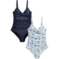 Next Bañador moldeador azul / navy / blanco