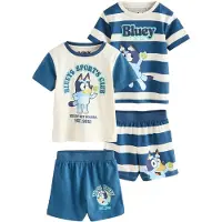 Next Pijama beige / azul claro / azul oscuro / blanco