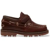 Timberland unisex para niños. TB0A5P7AEM61 Náuticos de Piel Authentic marrón (22), Plano, Ninguno, Casual, moda infantil, outlet