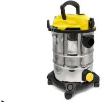 GEKO Aspiradora industrial para aspiración de líquidos y sólidos, 25 litros, 1800W, modelo 12855