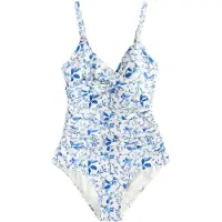 Next Bañador moldeador navy / blanco