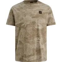 PME Legend Camiseta 'T-shirt in soft jersey with allover print' oliva