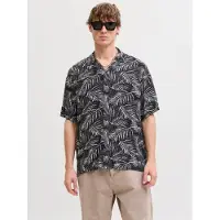 Jack & Jones Camisa 'JJEJeff' gris / negro / blanco