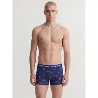 Jack & Jones Calzoncillo boxer 'JACTHOR' marino / azul oscuro / negro / blanco