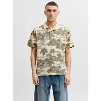 Jack & jones Premium Camiseta 'JPRBLUHawaii' arena / oliva / verde pastel / verde oscuro