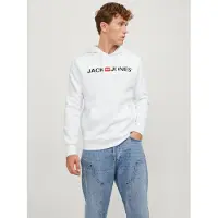 Jack & Jones Sudadera 'Corp' rojo / negro / blanco