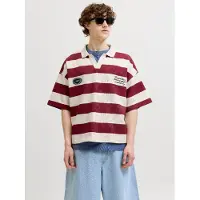 Jack & jones Sudadera beige claro / marino / rojo oscuro