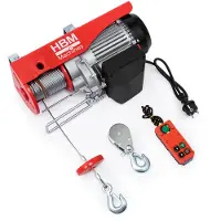 HBM Polipasto eléctrico con control remoto inalámbrico de 500 kg, 18 metros
