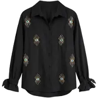 Imily Bela Blusa azul / oro / negro / blanco