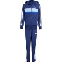 Adidas Chándal 'SEASONAL ESSENTIALS TIBERIO 3 STRIPES FRENCH TERRY' azul / azul pastel / azul oscuro / blanco