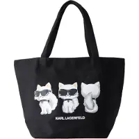 Karl Lagerfeld Shopper 'Ikon' gris claro / rosa / negro / blanco