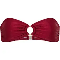 LASCANA Top de bikini rojo oscuro