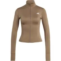 Adidas - Women's Workout Essentials Zip Through Jacket - Camiseta de manga larga size L, marrón/beige