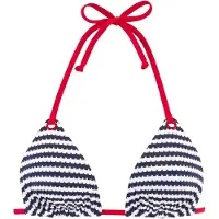 s.Oliver Top de bikini navy / rojo sangre / blanco