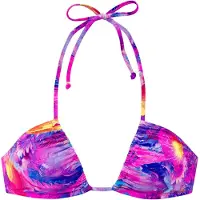 Venice beach Top de bikini azul oscuro / lila neón / naranja / rojo