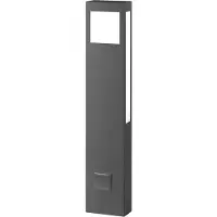 CMD Lámpara de pared Pollerleuchte LB25 Aqua Paulo, color antracita, con enchufe