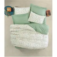 L'essentiel Maison L'Essentiel, Juego de sábanas para cama tamaño King, color verde, 100% algodón ranforce. (FR)Dimensiones: 240 x 220 cm