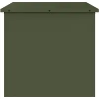 vidaXL Caja de almacenamiento para jardín, acero galvanizado, 55 x 50,5 x 50 cm, 117 litros