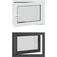 vidaXL Ventana oscilante y pivotante para sótano, modelo RISOR, 80 x 60 cm