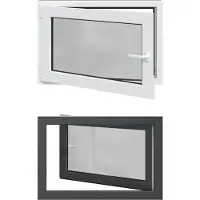vidaXL Ventana oscilante y pivotante para sótano, modelo RISOR, 90 x 60 cm