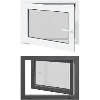 vidaXL Ventana oscilante y pivotante para sótano, modelo RISOR, 80 x 70 cm