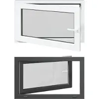 vidaXL Ventana oscilante y pivotante para sótano, modelo RISOR, 100 x 70 cm
