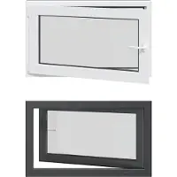 vidaXL Ventana oscilante y pivotante para sótano, modelo RISOR, 100 x 60 cm