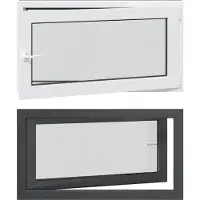 vidaXL Ventana oscilante y pivotante para sótano, modelo RISOR, 110 x 50 cm