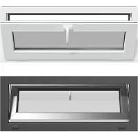 Yiwydaa Ventana para sótano RISOR, 100 x 40 cm, PVC y vidrio