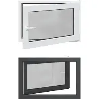 vidaXL Ventana oscilante y pivotante para sótano, modelo RISOR, 80 x 70 cm