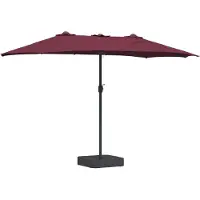 Syfax Sombrilla de jardín Rojo Burdeos 385 x 209 x 244 cm Poliéster