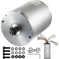 Vevor Motor sin escobillas de 3000 W y 72 V, motor para scooter eléctrico con regulador de alta velocidad de 4900 RPM, ideal para minibikes, quads y karts