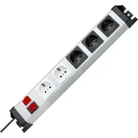 Kopp , regleta de enchufes Powerversal, 2 tomas y 3 enchufes, con 2 interruptores